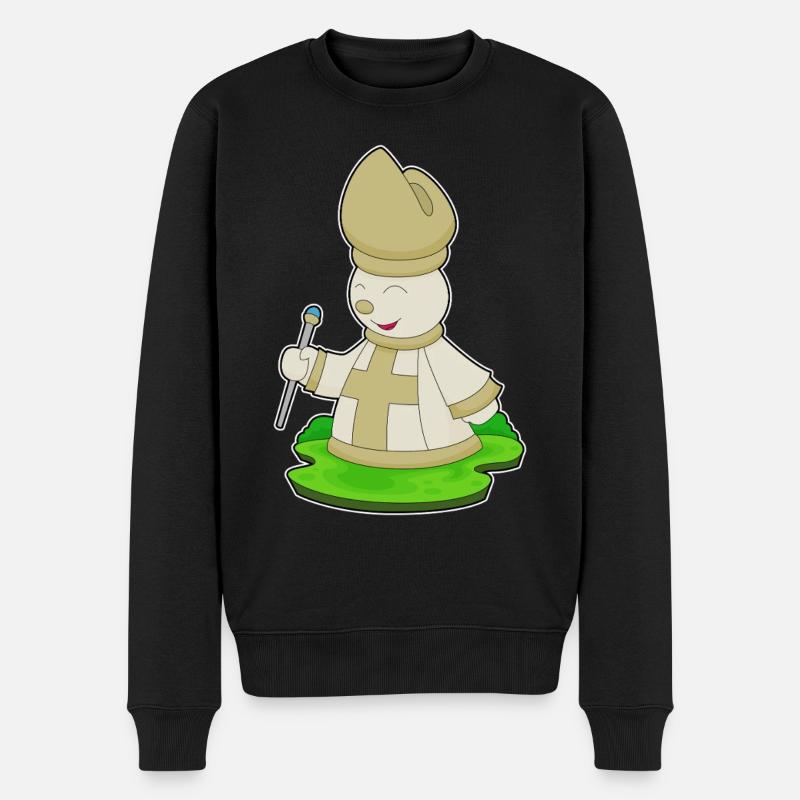 Schachfigur Läufer Schach - Männer Premium Bio Pullover - Schwarz