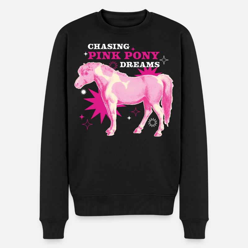 Pink Pony Dreams – Manège magique - Pull Premium bio Homme - noir