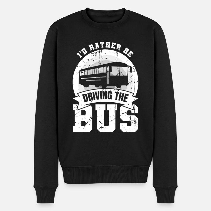 Je préfère conduire le bus - Pull Premium bio Homme - noir