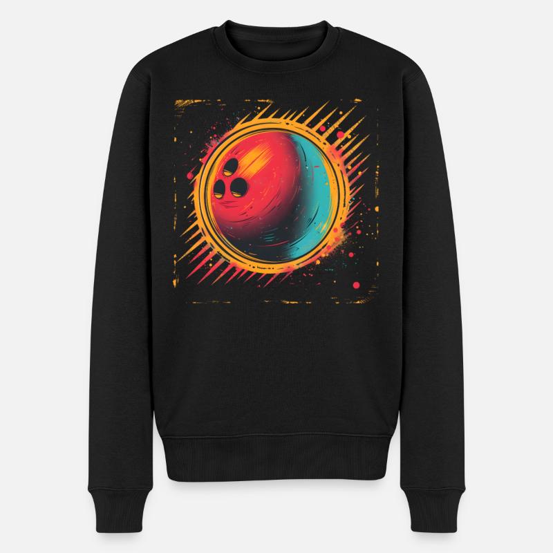 Bowling Vaporwave - Pull Premium bio Homme - noir