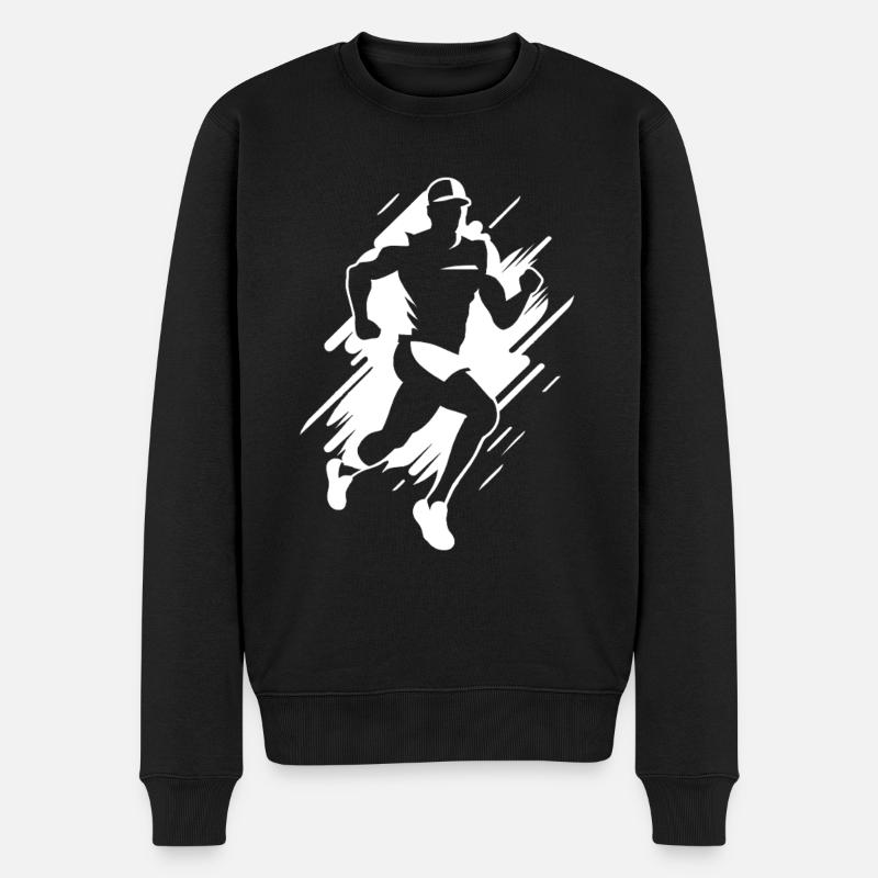Graphique de jogging - Pull Premium bio Homme - noir