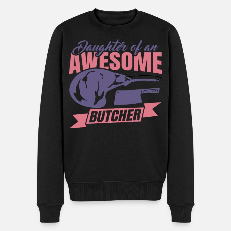 Fille d’un boucher - Pull Premium bio Homme - noir