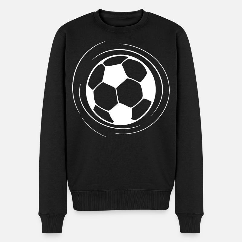 Fußball Skizze - Männer Premium Bio Pullover - Schwarz