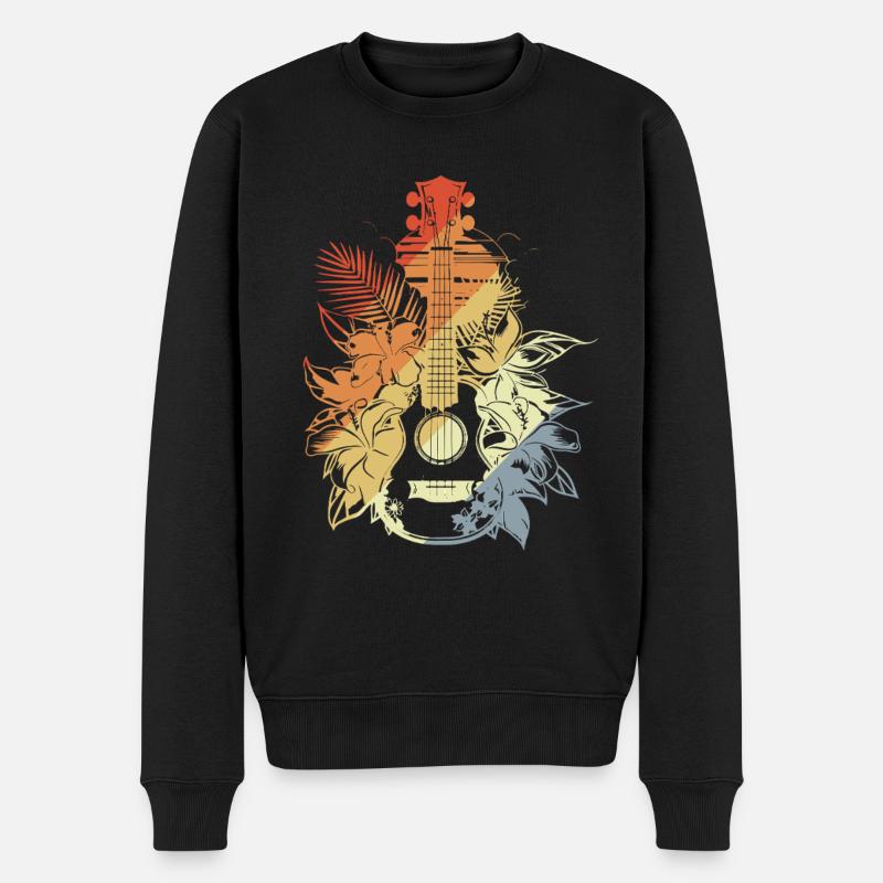 Ukulélé Cartoon Look - Pull Premium bio Homme - noir