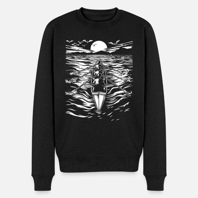 Croquis d’aviron - Pull Premium bio Homme - noir