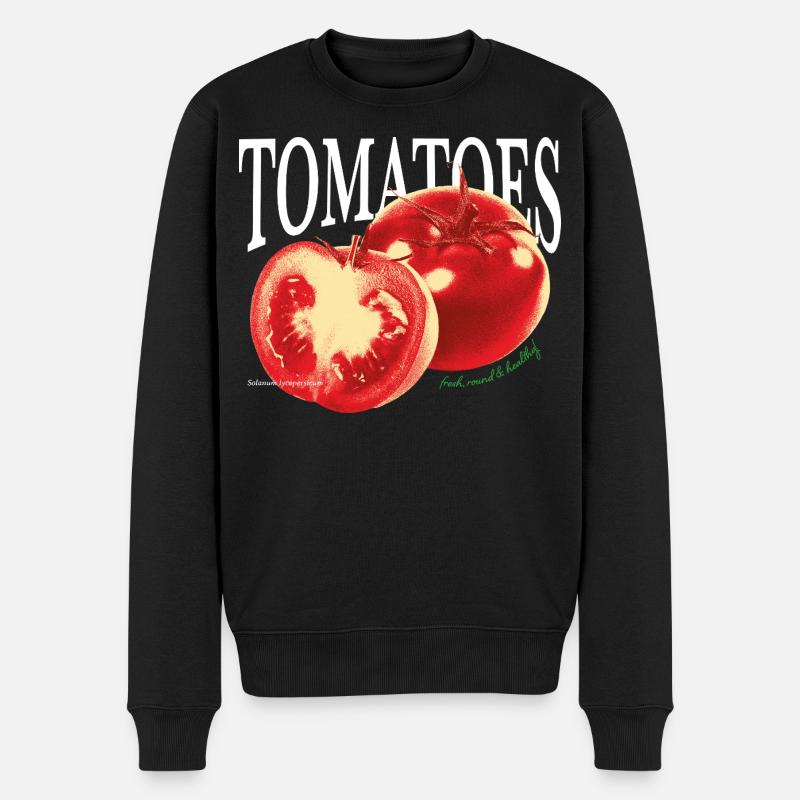 Tomatoes – Frisches Foodie-Statement - Männer Premium Bio Pullover - Schwarz
