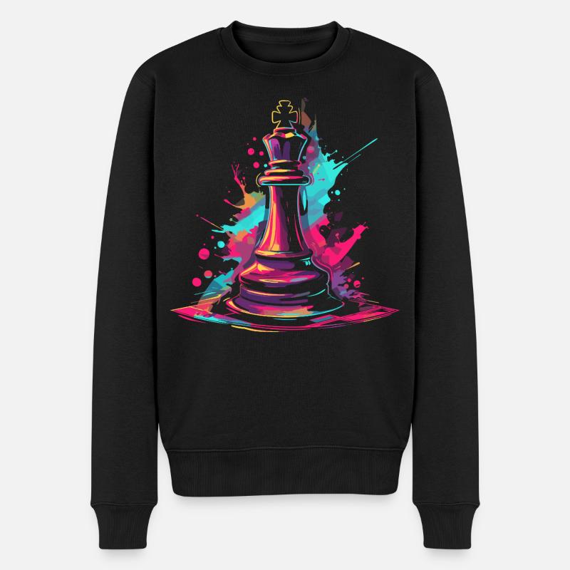 Graffiti d’échecs - Pull Premium bio Homme - noir