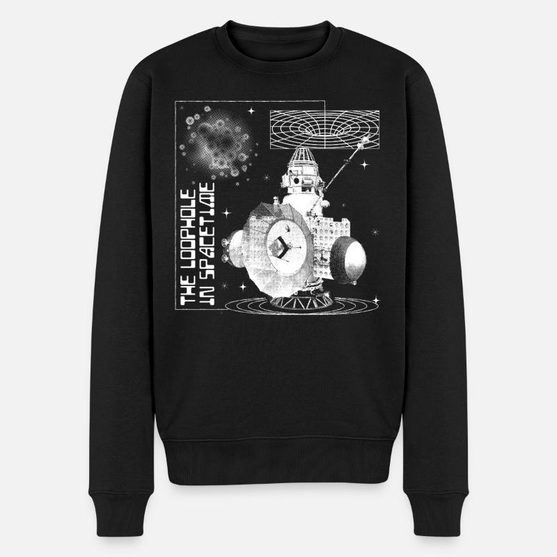 Loch im Raumzeitkontinuum - Männer Premium Bio Pullover - Schwarz