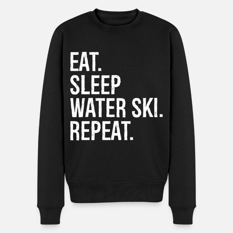 Manger dormir Ski nautique Répéter - Pull Premium bio Homme - noir
