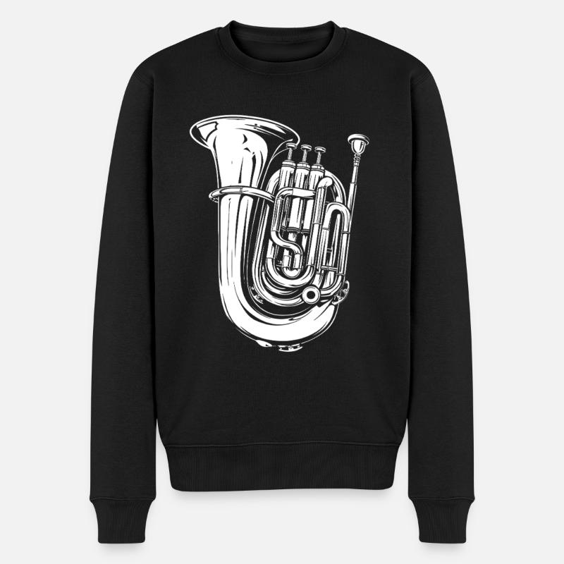 Dessin de tuba - Pull Premium bio Homme - noir