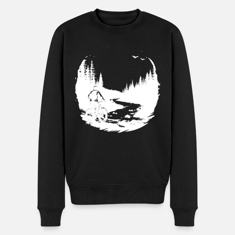 Mountainbiken - Männer Premium Bio Pullover - Schwarz