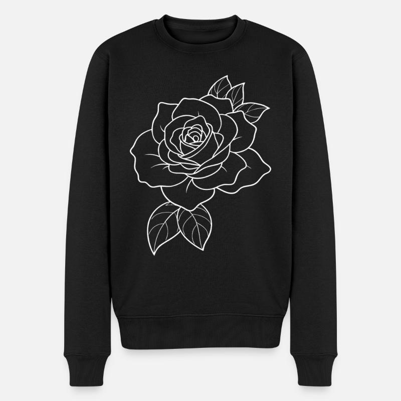 Roses - Fleurs - Fleurs - Dicton - Pull Premium bio Homme - noir