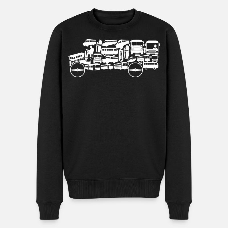 Silhouette d’autobus - Pull Premium bio Homme - noir