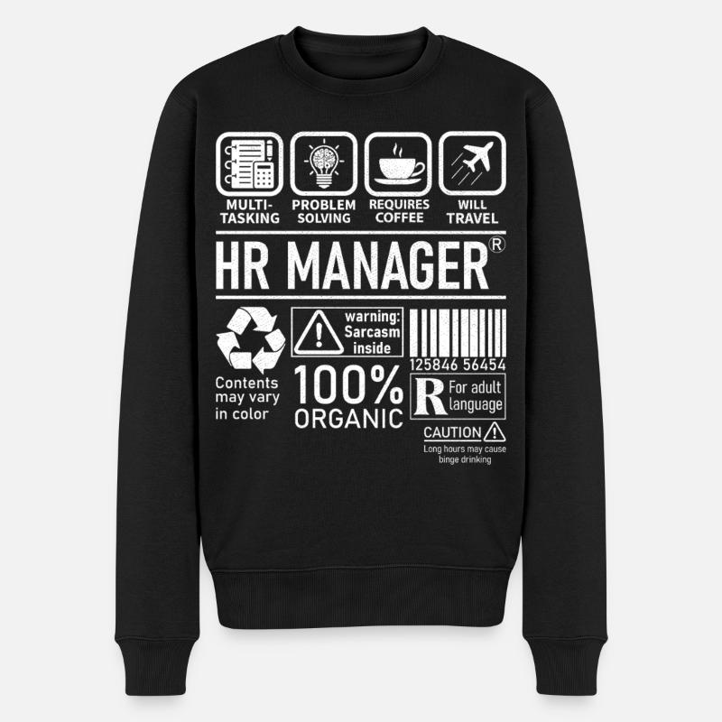Hr Manager multi tasking problem solving - Men's Premium Organic Jumper - black