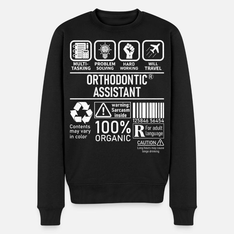 Orthodontic Assistant multi tasking problem - Men's Premium Organic Jumper - black