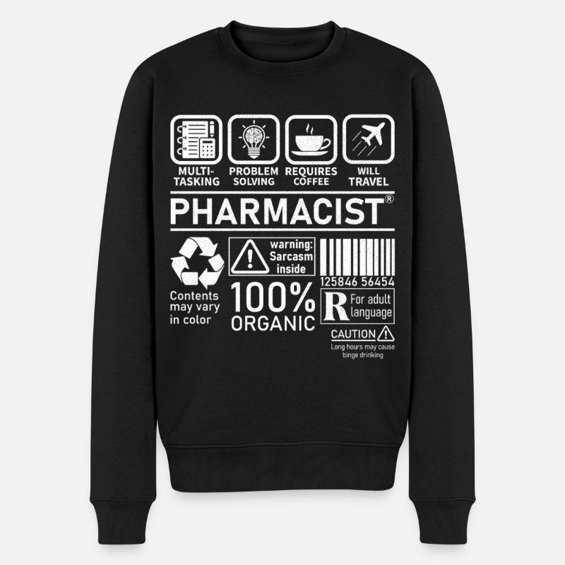 Pharmacist multi tasking problem solving - Men's Premium Organic Jumper - black