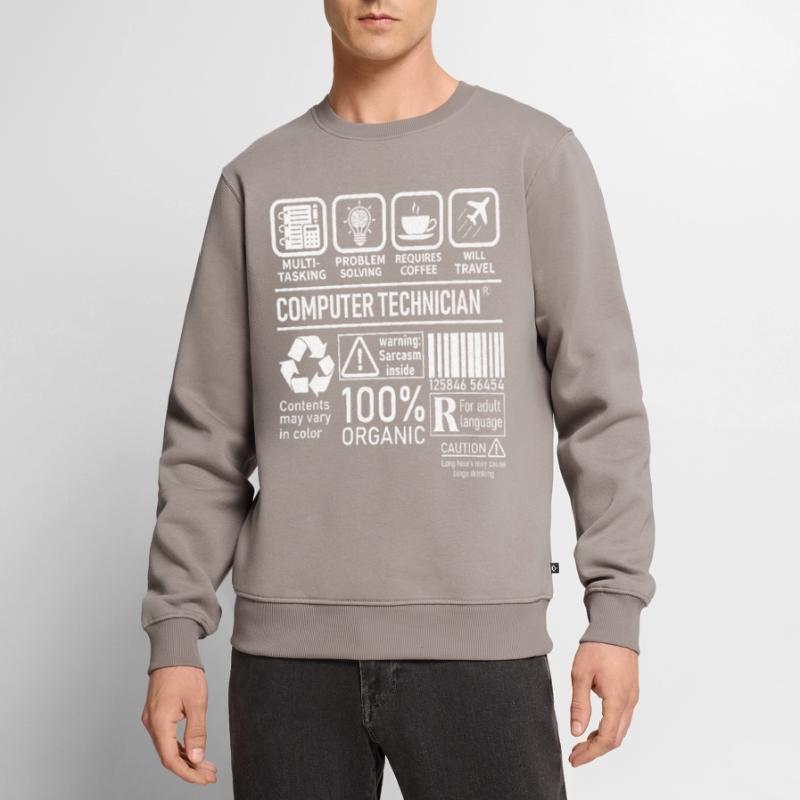 Computer Technician multi tasking problem solving Männer Premium Bio Pullover