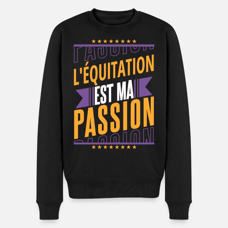 L'équitation Est Ma Passion - Pull Premium bio Homme - noir