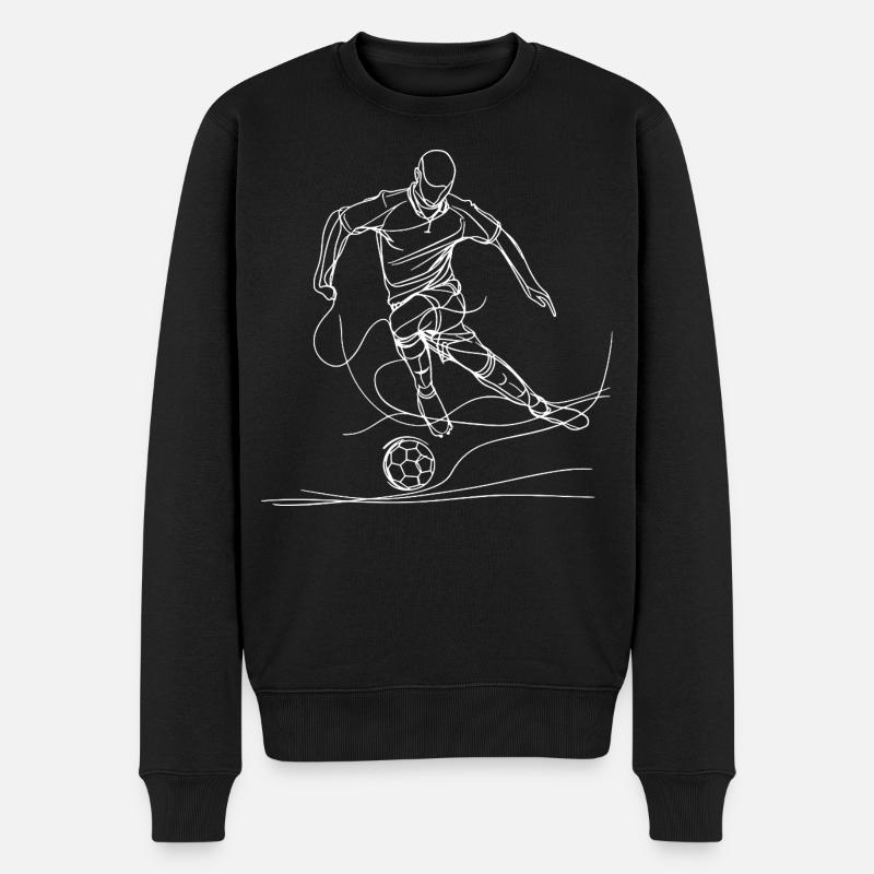 Soccer Boy Line Art - Pull Premium bio Homme - noir