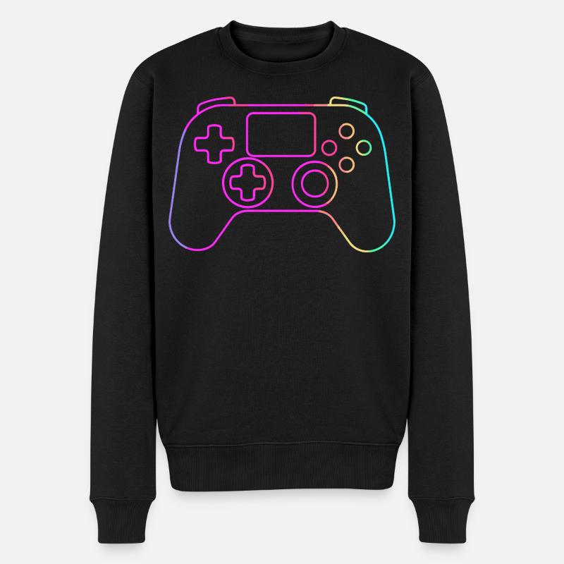 Spiel Controller Skizze - Männer Premium Bio Pullover - Schwarz