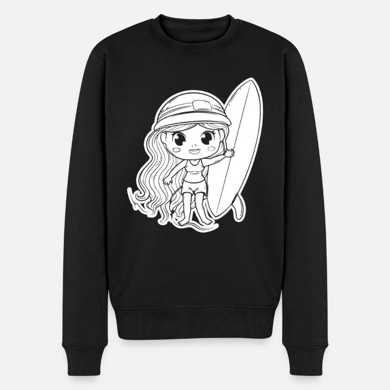 Petite surfeuse - Pull Premium bio Homme - noir