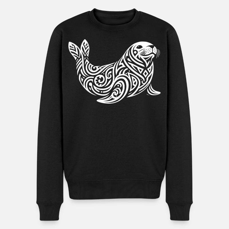 Phoque Tribal - Pull Premium bio Homme - noir