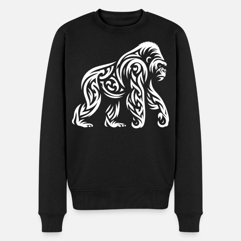 Gorille tribal - Pull Premium bio Homme - noir