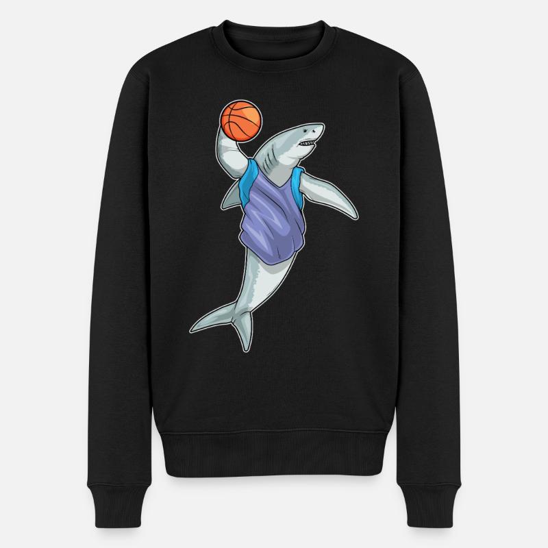 Requin Basketteur Basketteur - Pull Premium bio Homme - noir