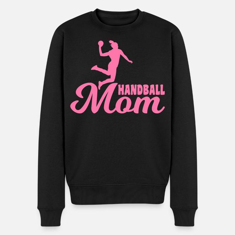 Handballer Mama - Männer Premium Bio Pullover - Schwarz
