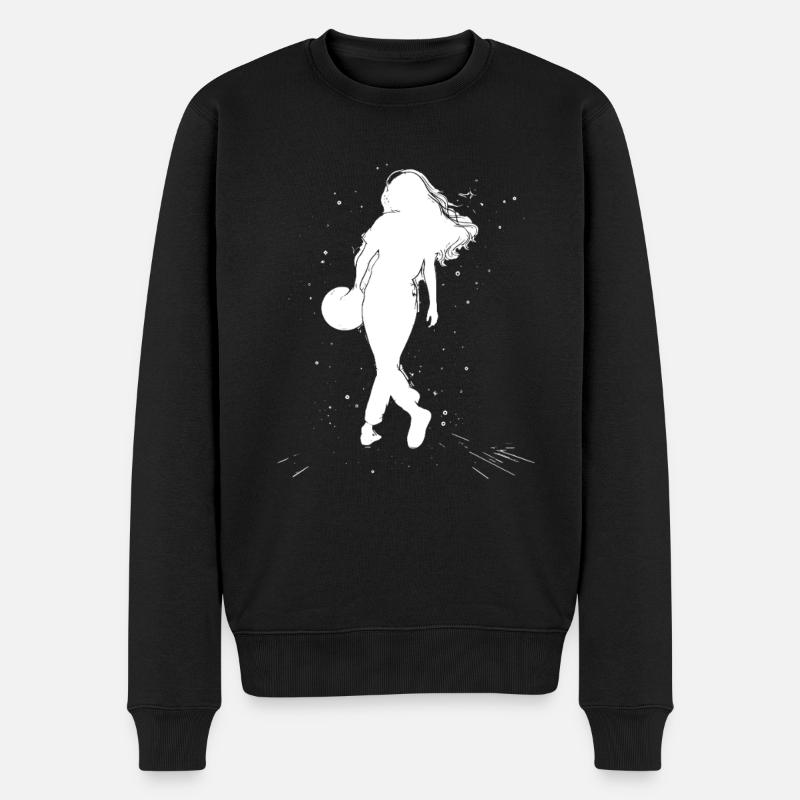 Bowlingspieler Mädchen - Männer Premium Bio Pullover - Schwarz