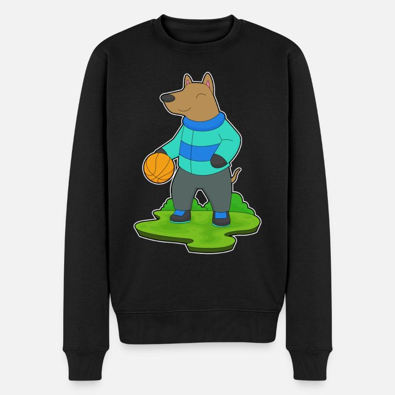 Chien Basketteur Basketteur - Pull Premium bio Homme - noir