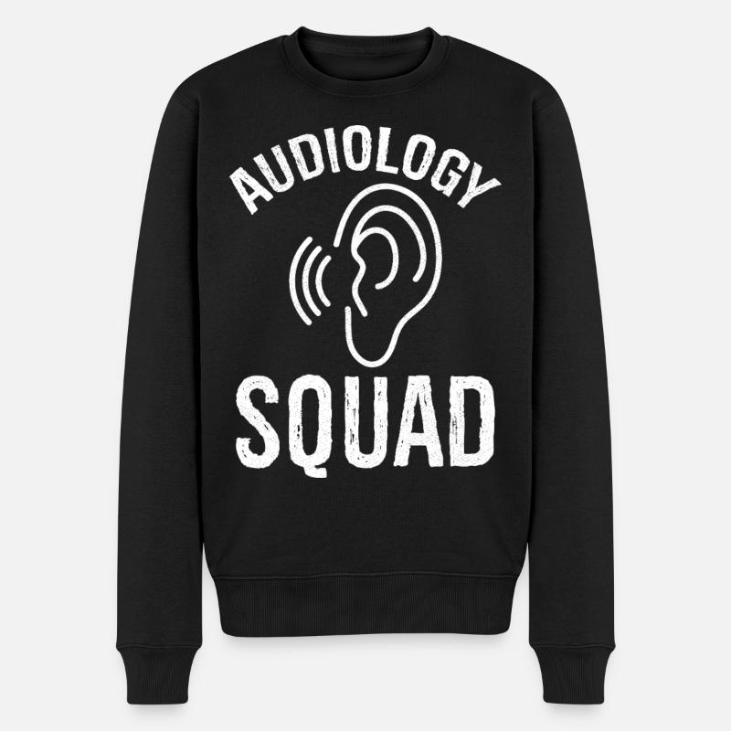audiology squad - Männer Premium Bio Pullover - Schwarz