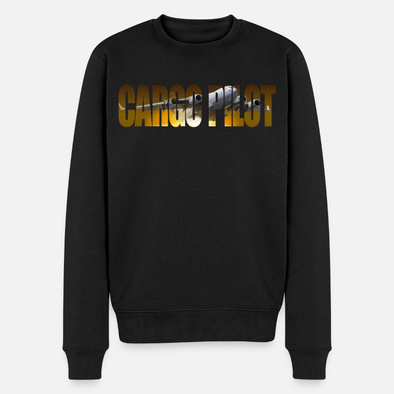 Cargo pilot C-17 - Männer Premium Bio Pullover - Schwarz
