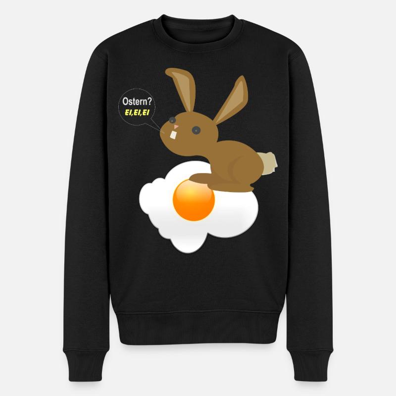 Bunny Easter Egg Egg Egg - Men's Premium Organic Jumper - black