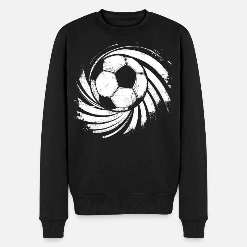 Dessin de football - Pull Premium bio Homme - noir