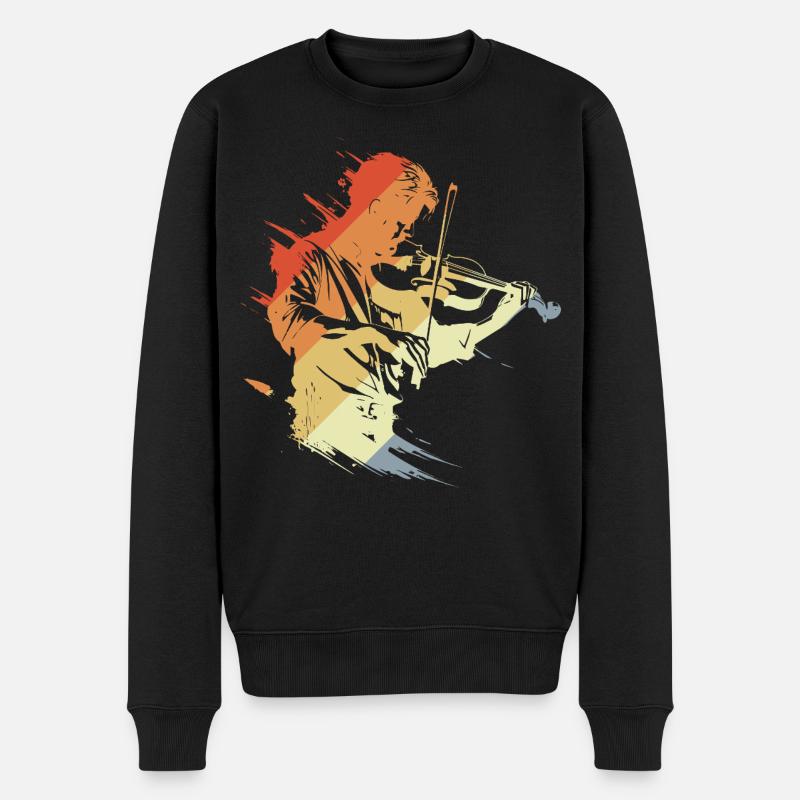 Violoniste Look Rétro - Pull Premium bio Homme - noir