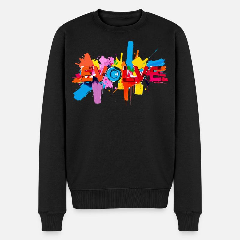 Weiterentwickeln - Männer Premium Bio Pullover - Schwarz