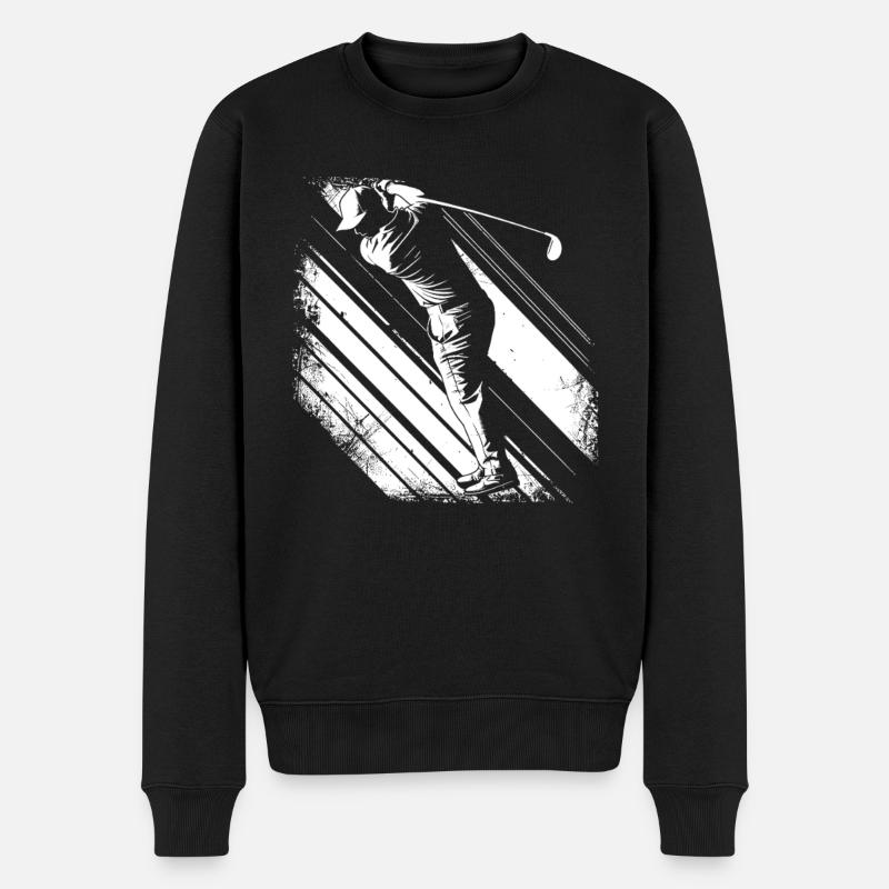 Graphique du golfeur - Pull Premium bio Homme - noir