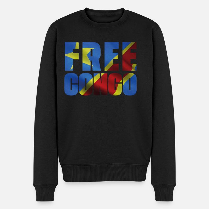 FREE CONGO - Pull Premium bio Homme - noir
