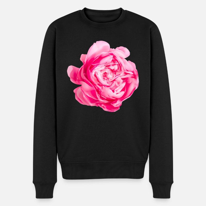Blume Prinzessin Alexandra von Kent Rose - Männer Premium Bio Pullover - Schwarz