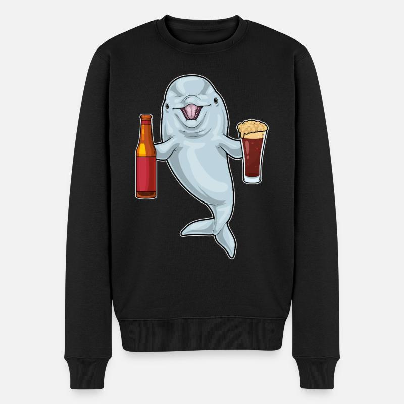 Bouteille de bière Dolphin - Pull Premium bio Homme - noir