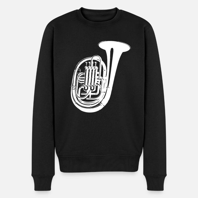 Dessin de tuba - Pull Premium bio Homme - noir