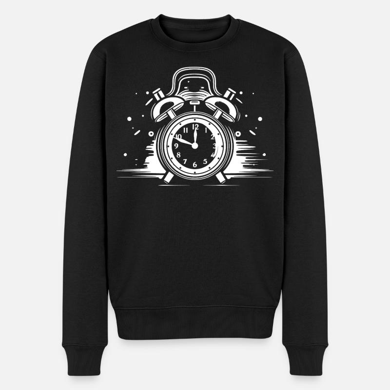 Dessin du réveil - Pull Premium bio Homme - noir