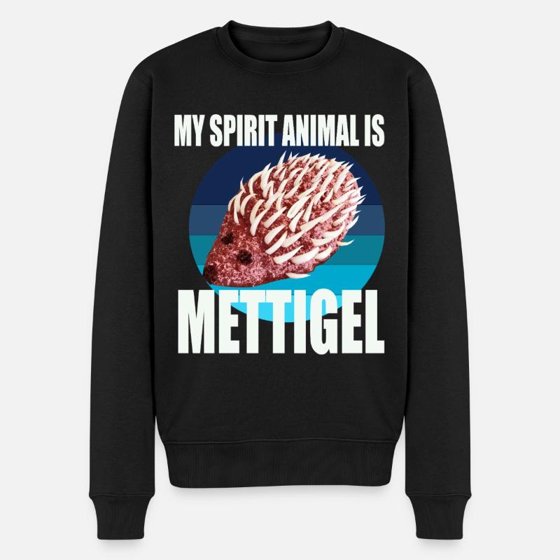 Mon animal spirituel est Mettigel - Pull Premium bio Homme - noir