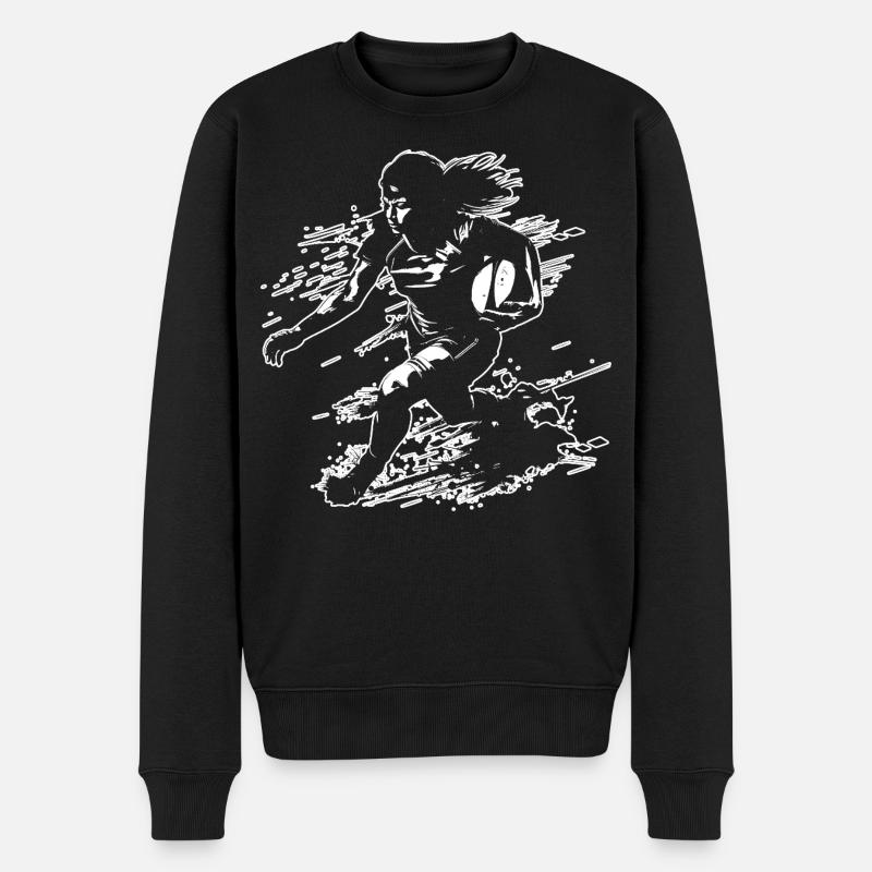 Rugby player - Men's Premium Organic Jumper - black
