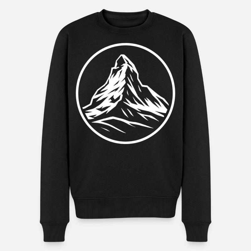 Matterhorn - Männer Premium Bio Pullover - Schwarz