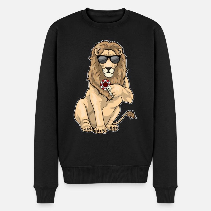 Lion Poker Jetons de poker - Pull Premium bio Homme - noir