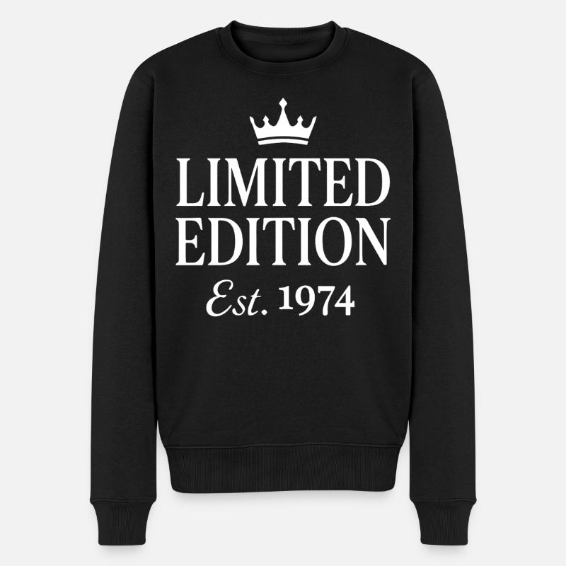 Limited Edition Est. 1974 - Männer Premium Bio Pullover - Schwarz