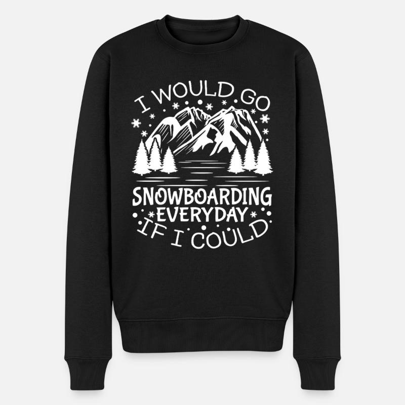 Le snowboard au quotidien - Pull Premium bio Homme - noir