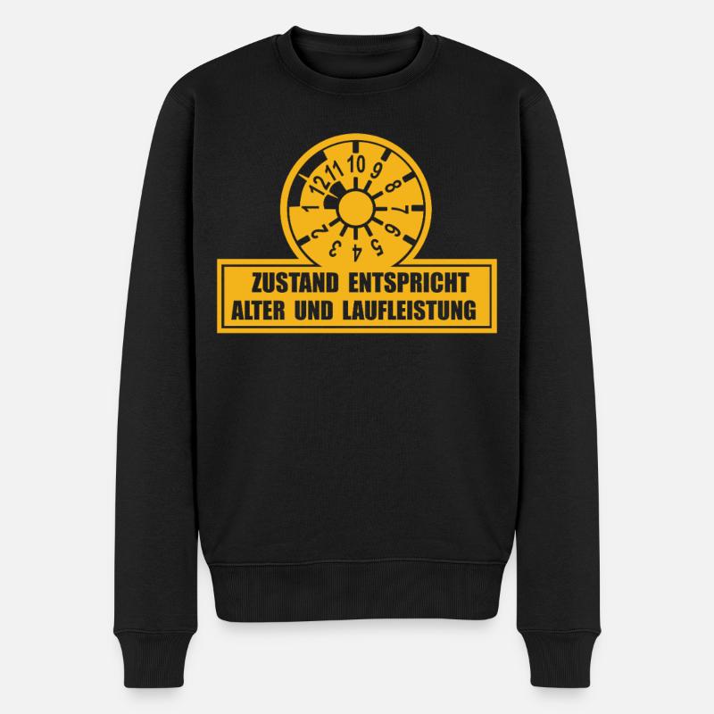 Prüfplakette  - Männer Premium Bio Pullover - Schwarz